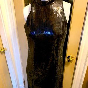 Black sequins dress